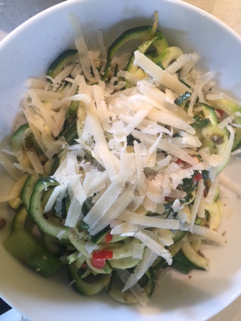 Courgetti, Anchovy and Lemon “pasta”