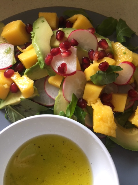 A taste of summer…mango, avocado and radish salad