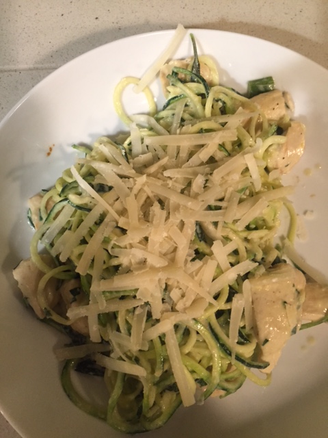 Courgetti, Chicken, Lemon and Parmesan